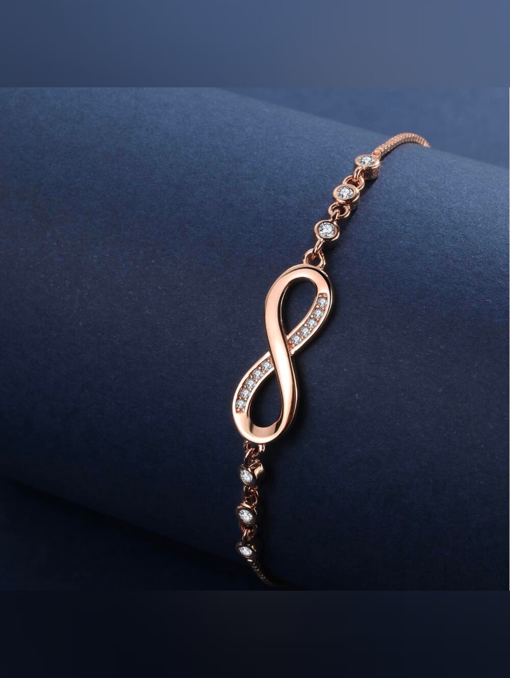 Rose Gold Infinity Bracelet – Adjustable